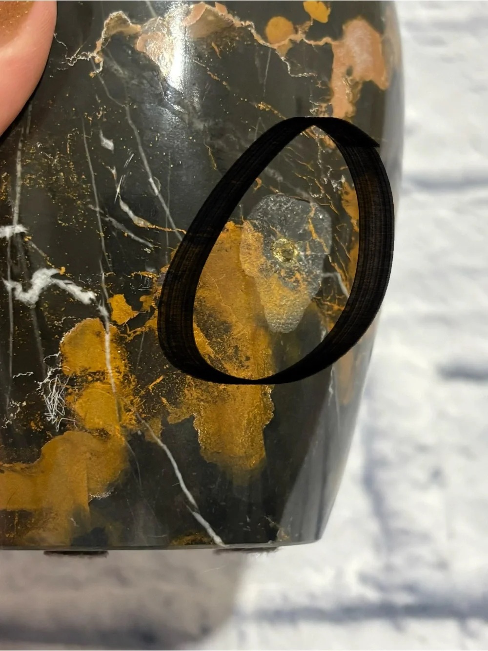 Vintage MCM Pier 1 Imports marbled stone vase